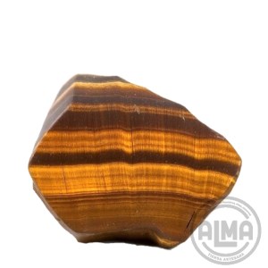 Ojo de tigre en bruto con logo